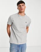 Polo Ralph Lauren Oversized Heavyweight T-shirt In Gray With Pony Logo