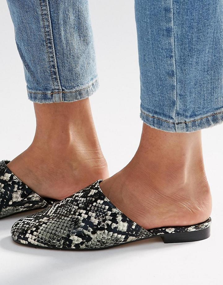 Asos Moth Flat Shoes - Snake