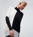 River Island Batwing Sweater In Color Block - Multi