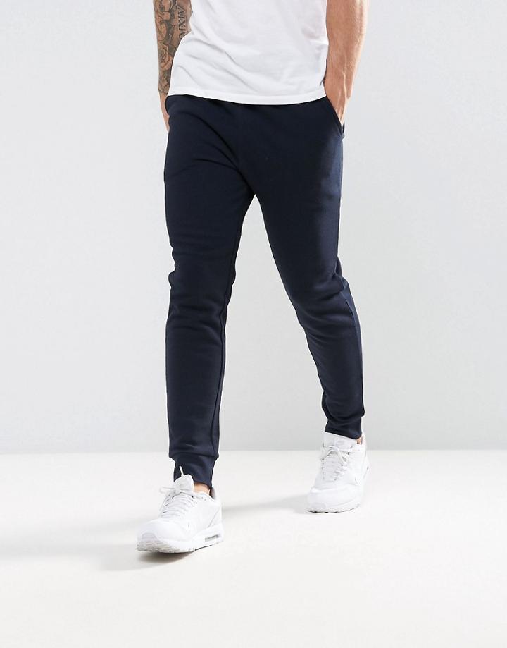 Asos Skinny Jogger In Navy - Navy