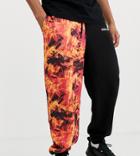 Collusion Spliced Jogger In Flame Print