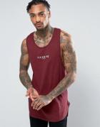 Illusive London Longline Tank In Red - Red