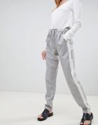 B.young Side Stripe Pants - Gray