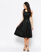 Closet Dress With Embossed Pleats-black
