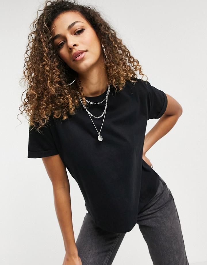New Look Boxy Tee In Black