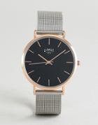 Limit Mesh Watch In Silver & Rose Gold - Silver