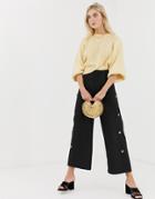 Glamorous Wide Leg Pants With Button Sides