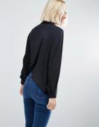 Asos Blouse With Wrap Back - Black