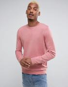 Asos Cotton Sweater In Pink - Pink
