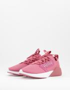 Puma Retaliate Mesh Sneakers With Rose Gold In Mauve-pink