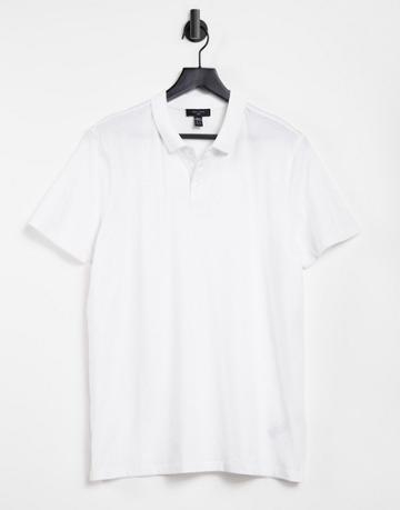 New Look Jersey Polo In White