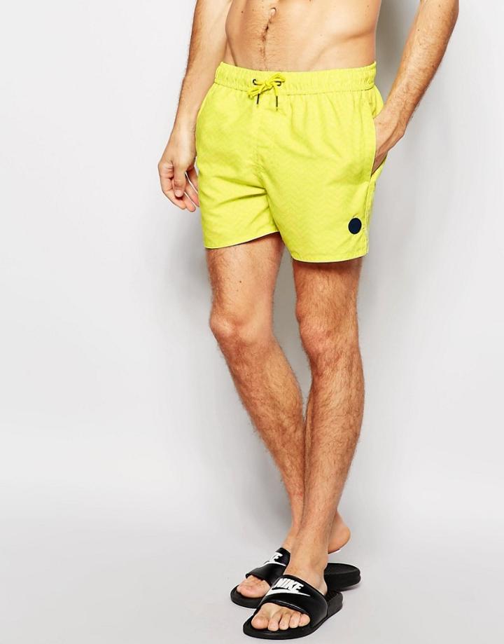 Native Youth Swim Short Shorts - Yellow