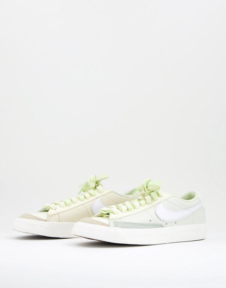 Nike Blazer Low '77 Vntg Sneakers In Sea Glass/white-multi