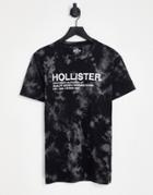 Hollister Logo Acid Wash T-shirt In Gray