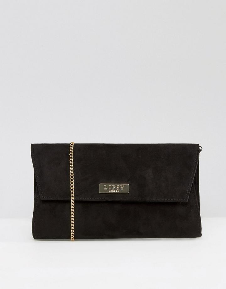 Lipsy Black Suedette Clutch Bag - Black