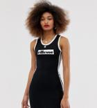 Ellesse Bodycon Dress With Front Logo And Side Stripe - Black
