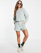 & Other Stories Organic Cotton Lounge Shorts In Light Green - Part Of A Set