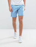 Selected Homme Slim Fit Chino Shorts With Stretch - Blue
