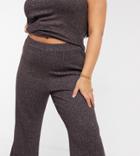 Simply Be Skinny Flared Pants In Cocoa-brown