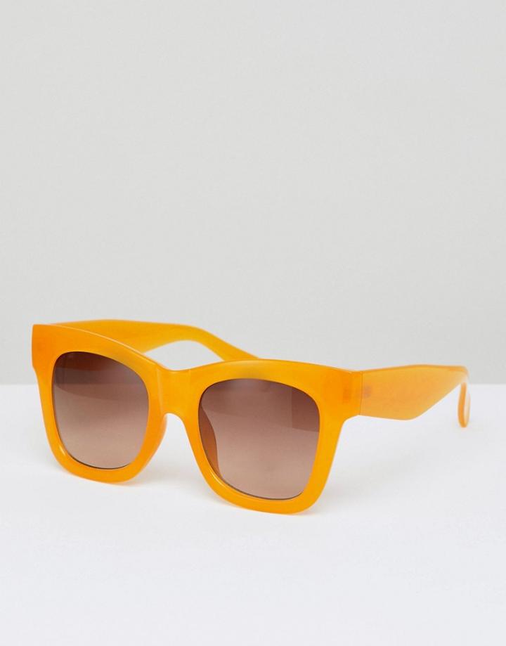 Weekday Oversized Cat Eye Sunglasses - Yellow