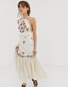 Free People Chrysanthemum Kiss Maxi Dress-cream