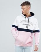 Bershka Slogan Hoodie In Pink And White - Multi