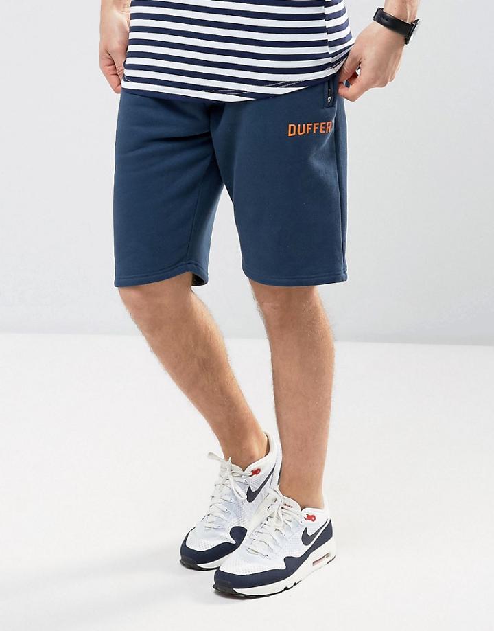 Duffer Sweat Shorts In Navy - Navy