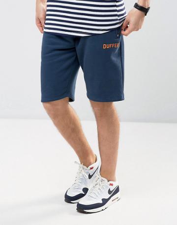 Duffer Sweat Shorts In Navy - Navy