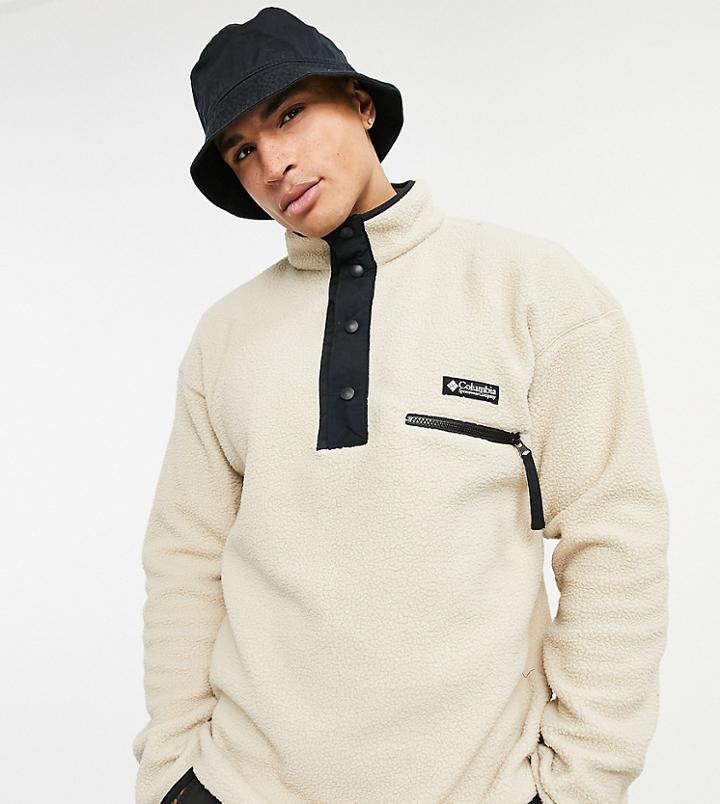 Columbia Helvetia Half Snap Neck Fleece In Beige Exclusive At Asos-neutral