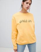 Moves By Minimum Slogan Sweater - Yellow