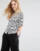 Y.a.s Lines Top With Short Sleeves - Multi