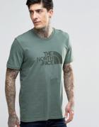 The North Face T-shirt With Easy Logo In Green - Green