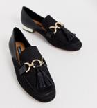 River Island Loafers With Tassel Detail In Black - Black