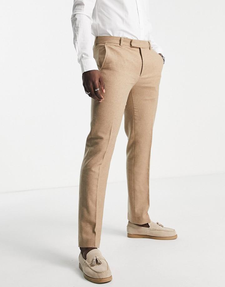 Harry Brown Tweed Suit Pants In Brown