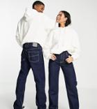 Collusion X000 Unisex 90s Straight Leg Jeans In Raw Denim-blues