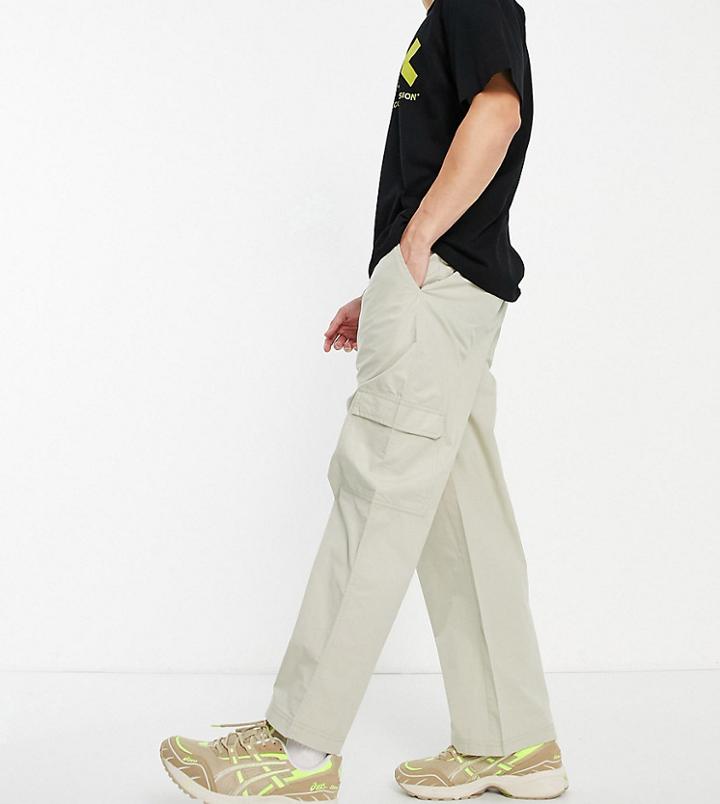 Collusion 90s Fit Utility Cargo Pants In Stone-neutral