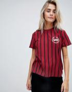 Lee Stripe Logo T Shirt-red