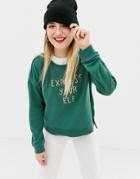 Only Express Your Elf Christmas Sweatshirt - Green
