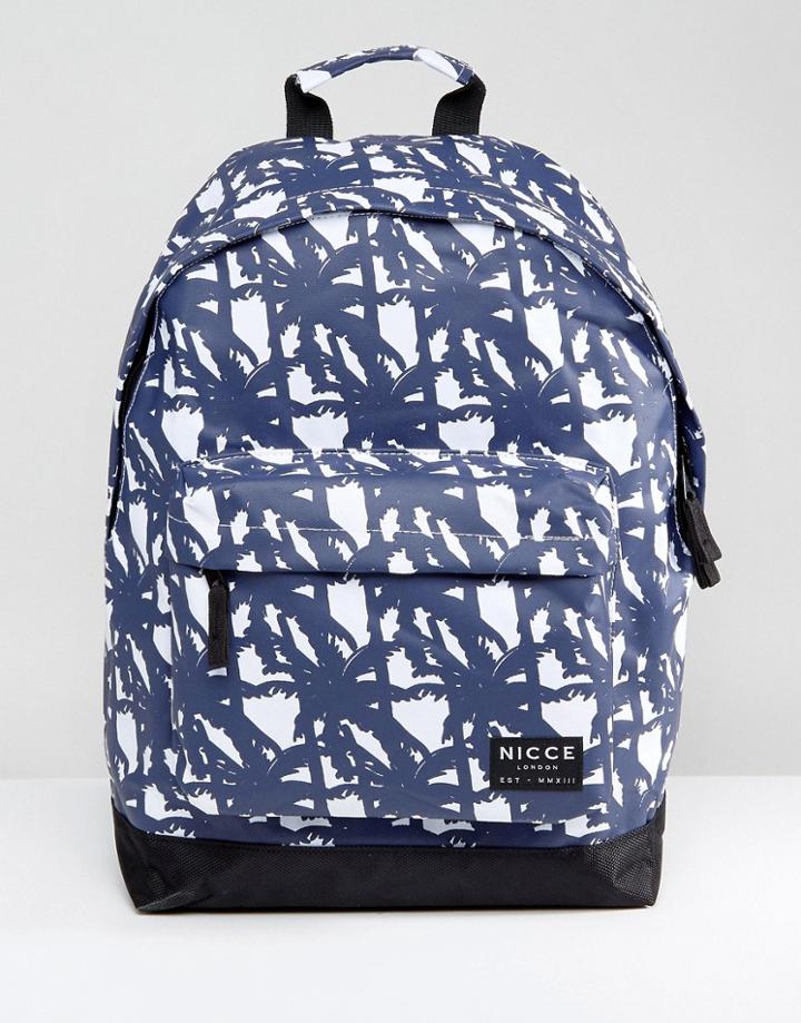 Nicce Tropi Backpack In Navy - Navy
