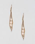 Nylon Pea Pod Earrings - Gold