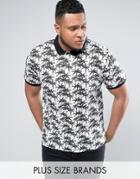 D-struct Plus Palm Print Polo - Black