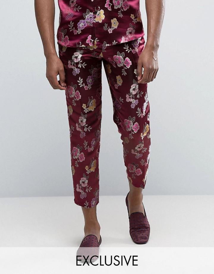 Reclaimed Vintage Brocade Pants - Red