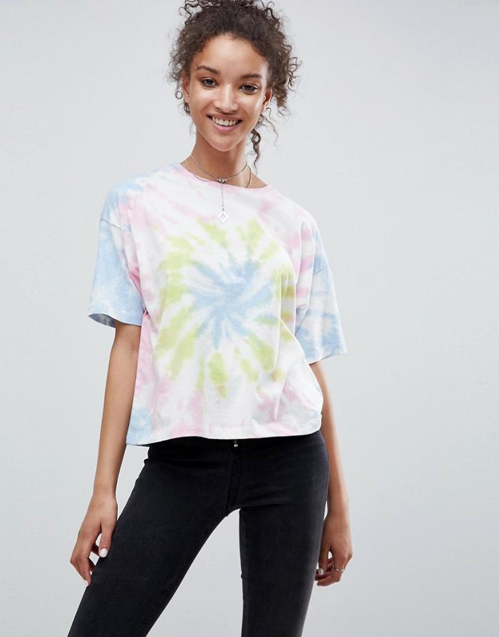 Asos T-shirt In Pastel Tie Dye - Multi