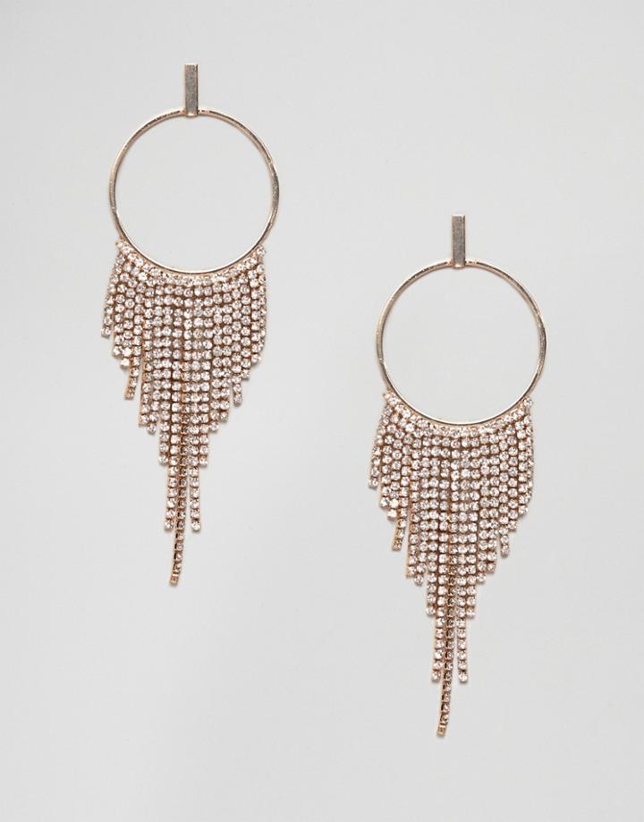 Coast Blake Crystal Tassel Earrings - Gold