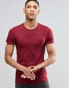 Religion Crew Neck T-shirt In Muscle Fit - Blood Red