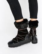 Sixtyseven Lace Up Snow Boots - Black