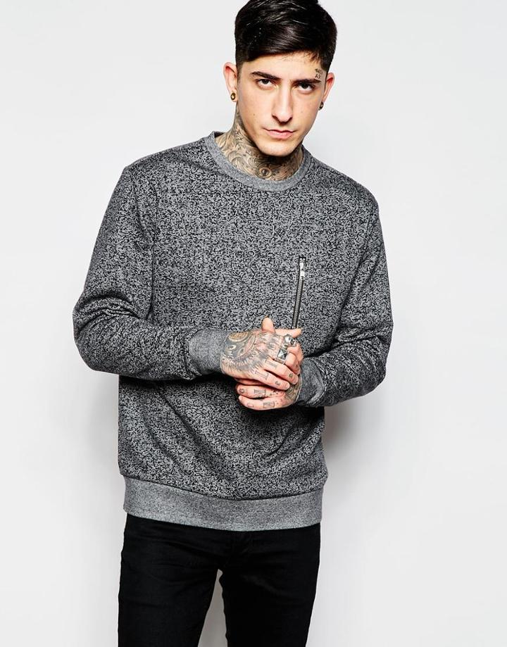 Lindbergh Sweatshirt With Zip - Black