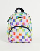 Vans Cultivate Care Mini Backpack In White Checkerboard