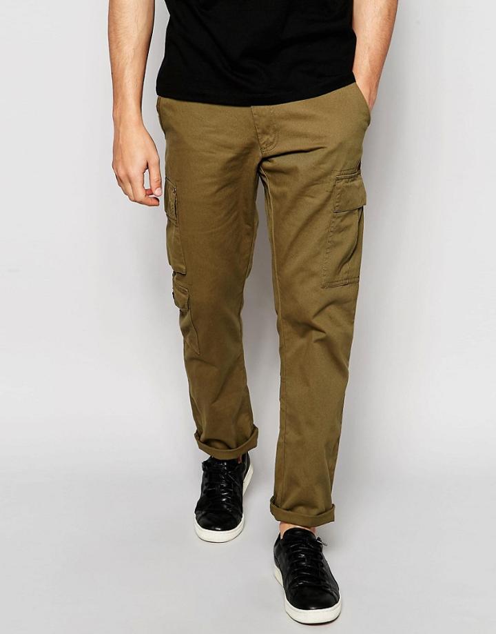 Ringspun Slim Fit Cargo Pants - Green