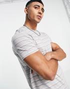 New Look Stripe T-shirt In Gray